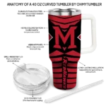 custom miami redhawks chevron layers red curved tumbler best selling.webp