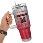 custom miami redhawks gradient dots red curved tumbler best selling.webp