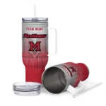 custom miami redhawks gradient dots red curved tumbler best selling.webp