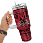 custom miami redhawks honey streaks red curved tumbler best selling.webp