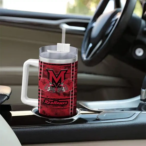 custom miami redhawks honey streaks red curved tumbler trendy.webp