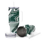 custom michigan state spartans arrow burst green curved tumbler best selling.webp