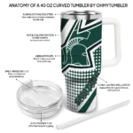 custom michigan state spartans arrow burst green curved tumbler best selling.webp