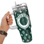 custom michigan state spartans bullseye drips green curved tumbler best selling.webp