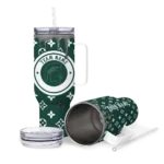 custom michigan state spartans bullseye drips green curved tumbler best selling.webp