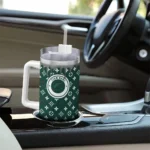 custom michigan state spartans bullseye drips green curved tumbler best selling.webp