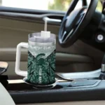 custom michigan state spartans chevron stripe green curved tumbler best selling.webp