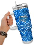 custom middle tennessee blue raiders bold diamonds blue curved tumbler best selling.webp
