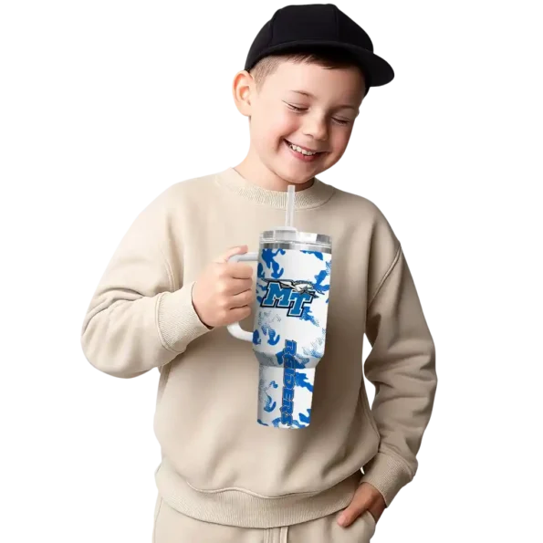 custom middle tennessee blue raiders camo mashup blue white curved tumbler latest model.webp