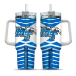 custom middle tennessee blue raiders chevron layers blue curved tumbler best selling.webp