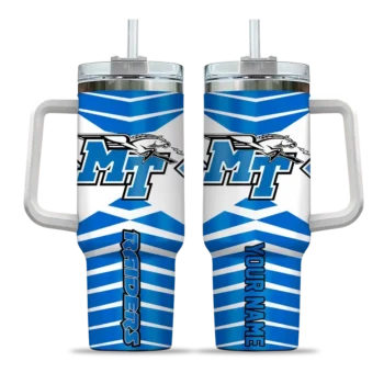 custom middle tennessee blue raiders chevron layers blue curved tumbler best selling.webp