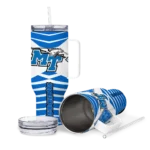 custom middle tennessee blue raiders chevron layers blue curved tumbler best selling.webp