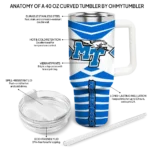 custom middle tennessee blue raiders chevron layers blue curved tumbler best selling.webp
