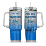 custom middle tennessee blue raiders gradient dots blue curved tumbler best selling.webp