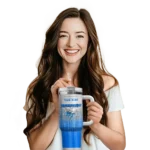 custom middle tennessee blue raiders gradient dots blue curved tumbler best selling.webp