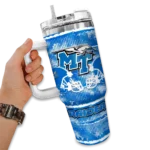 custom middle tennessee blue raiders honey streaks blue curved tumbler best selling.webp