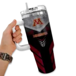 custom minnesota golden gophers arrow armor maroon black curved tumbler best selling.webp