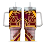 custom minnesota golden gophers arrow burst maroon curved tumbler best selling.webp