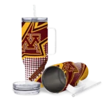 custom minnesota golden gophers arrow burst maroon curved tumbler best selling.webp