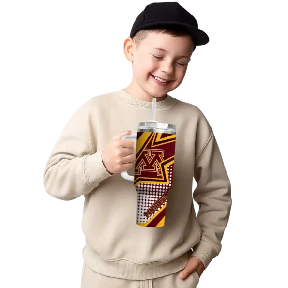 custom minnesota golden gophers arrow burst maroon curved tumbler latest model.webp