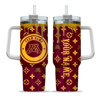 custom minnesota golden gophers bullseye drips maroon curved tumbler best selling.webp