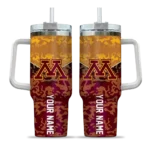 custom minnesota golden gophers chevron stripe maroon curved tumbler best selling.webp