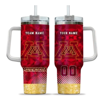 custom minnesota golden gophers geometric prism maroon curved tumbler best selling.webp