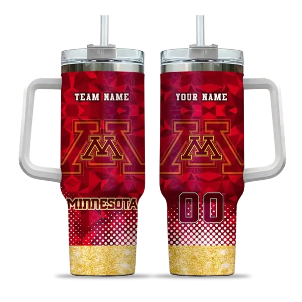 custom minnesota golden gophers geometric prism maroon curved tumbler best selling.webp