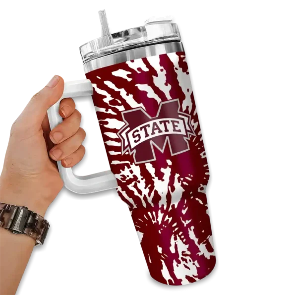custom mississippi state bulldogs burst swirl maroon curved tumbler fashion forward.webp