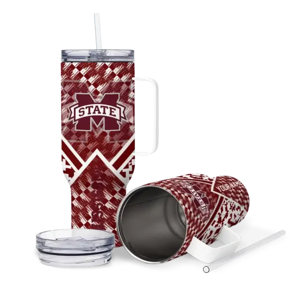 custom mississippi state bulldogs chevron angle maroon curved tumbler high quality.webp