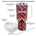 custom mississippi state bulldogs chevron angle maroon curved tumbler best selling.webp