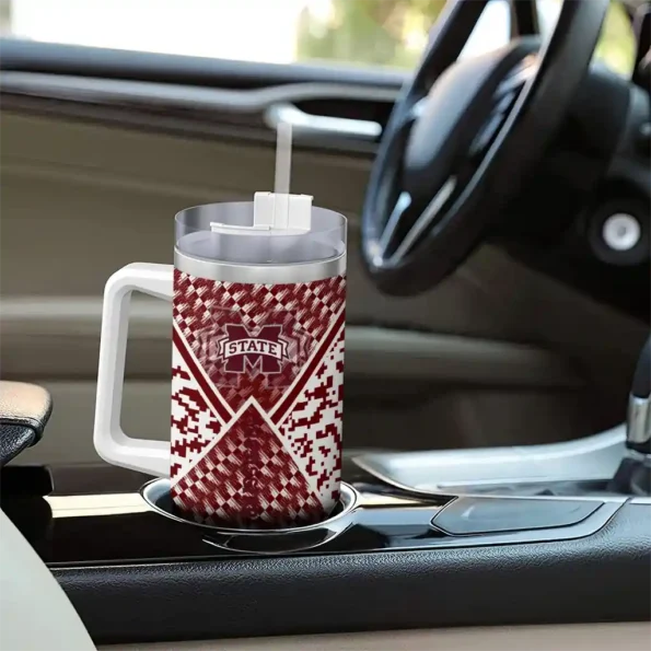 custom mississippi state bulldogs chevron angle maroon curved tumbler trendy.webp