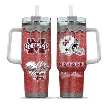 custom mississippi state bulldogs heart helmet motif maroon curved tumbler best selling.webp