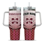 custom mississippi state bulldogs hex texture maroon curved tumbler best selling.webp
