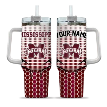 custom mississippi state bulldogs hex texture maroon curved tumbler best selling.webp