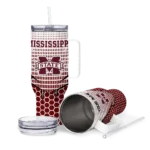 custom mississippi state bulldogs hex texture maroon curved tumbler best selling.webp