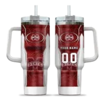 custom mississippi state bulldogs hexagon armor maroon curved tumbler best selling.webp