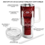 custom mississippi state bulldogs hexagon armor maroon curved tumbler best selling.webp