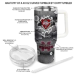 custom mississippi state bulldogs superman shield maroon gray curved tumbler best selling.webp
