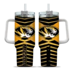 custom missouri tigers chevron layers black curved tumbler best selling.webp