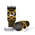 custom missouri tigers chevron layers black curved tumbler best selling.webp