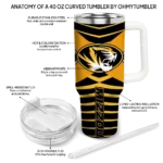 custom missouri tigers chevron layers black curved tumbler best selling.webp