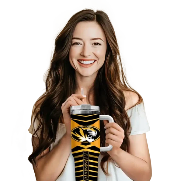 custom missouri tigers chevron layers black curved tumbler premium grade.webp