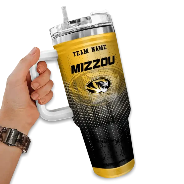 custom missouri tigers gradient dots black curved tumbler fashion forward.webp