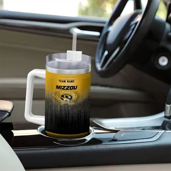 custom missouri tigers gradient dots black curved tumbler trendy.webp