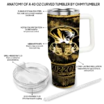 custom missouri tigers honey streaks black curved tumbler best selling.webp