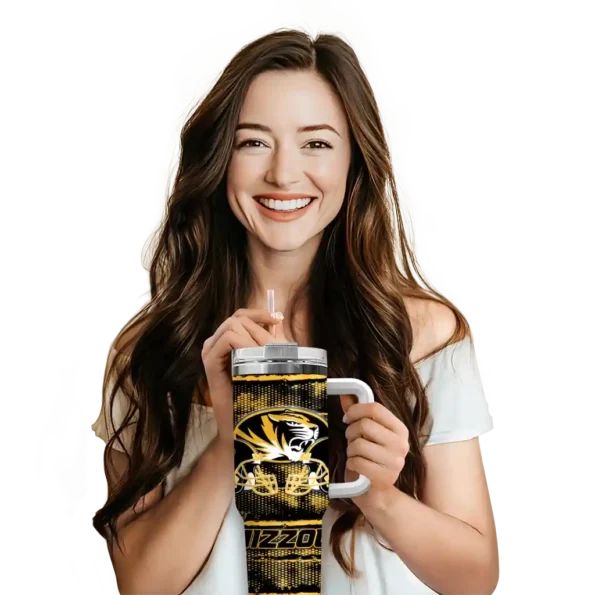 custom missouri tigers honey streaks black curved tumbler premium grade.webp