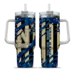 custom navy midshipmen claw cut blue black curved tumbler best selling.webp