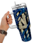 custom navy midshipmen claw cut blue black curved tumbler best selling.webp