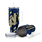 custom navy midshipmen claw cut blue black curved tumbler best selling.webp